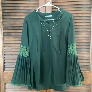 Bershka Women's Top with Lace Sleeves